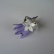 Flower Ring, Stg Silver, Blue Topaz.$95.00